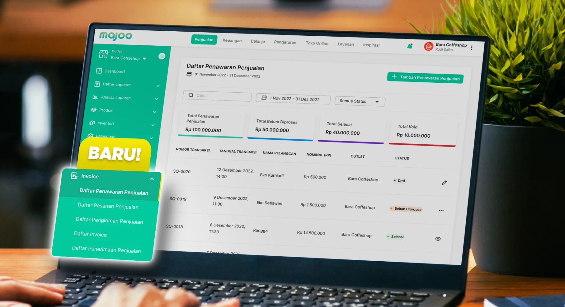 Fitur Baru di Menu Invoice