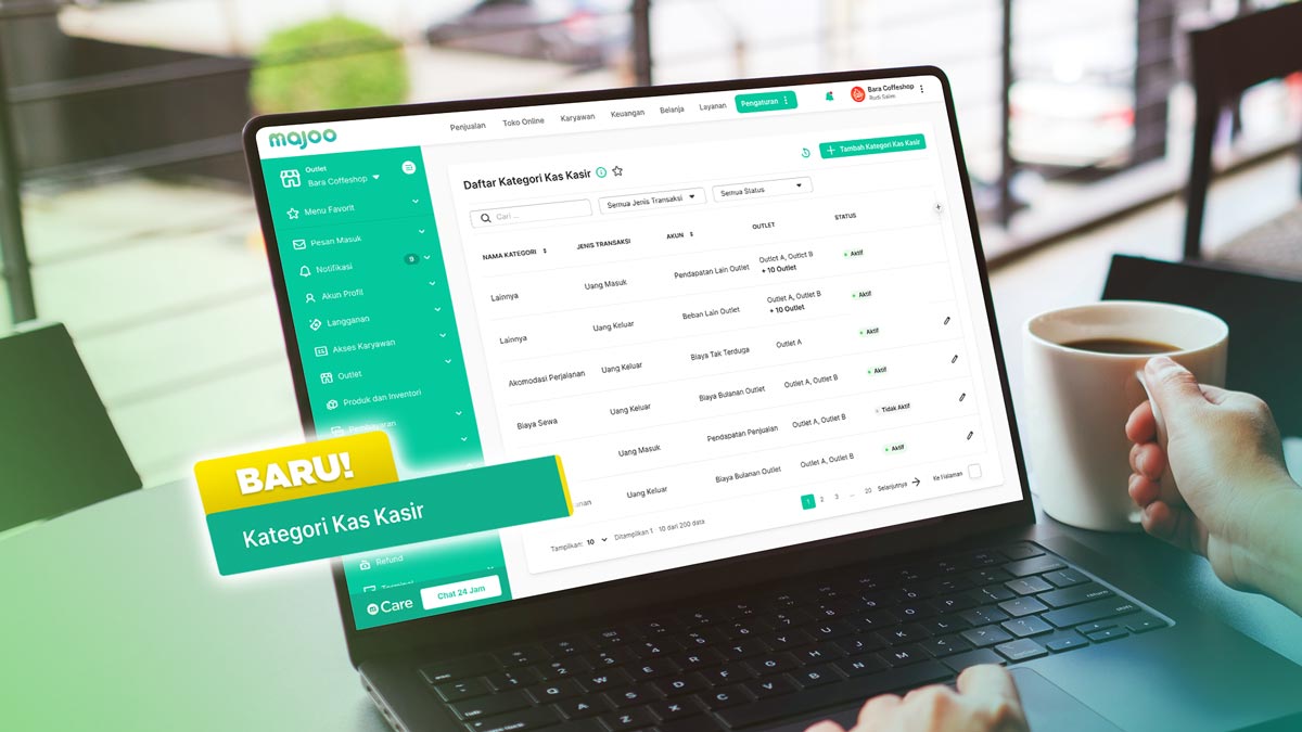 Fitur Kategori Transaksi Kas