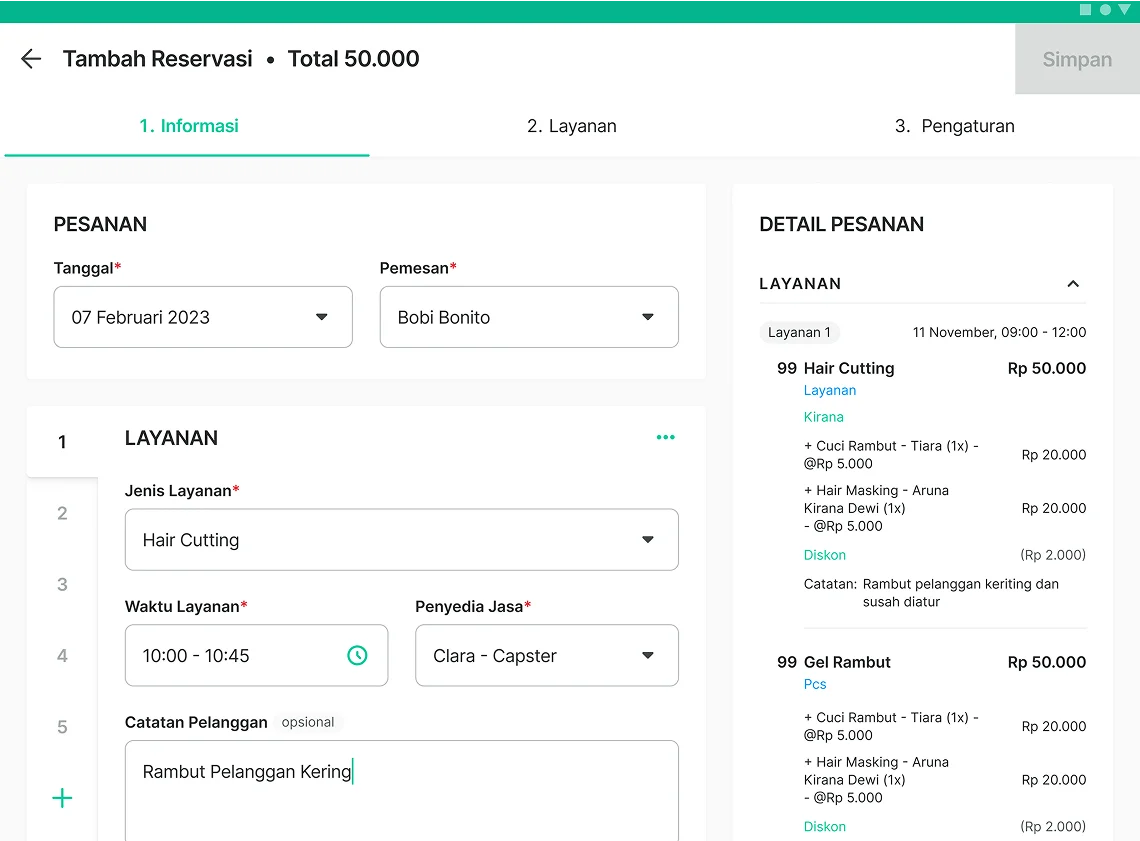 Pengelolaan Reservasi yang Mudah di POS