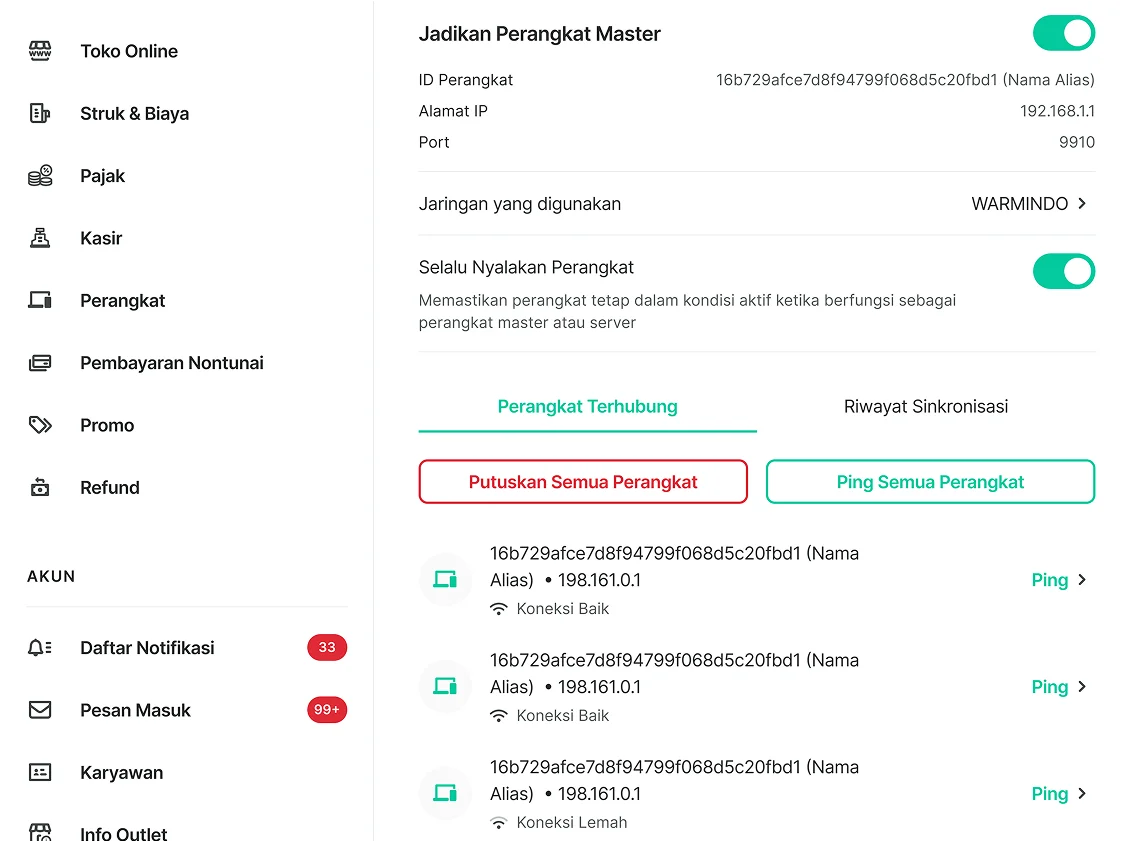 Monitoring Perangkat Terhubung