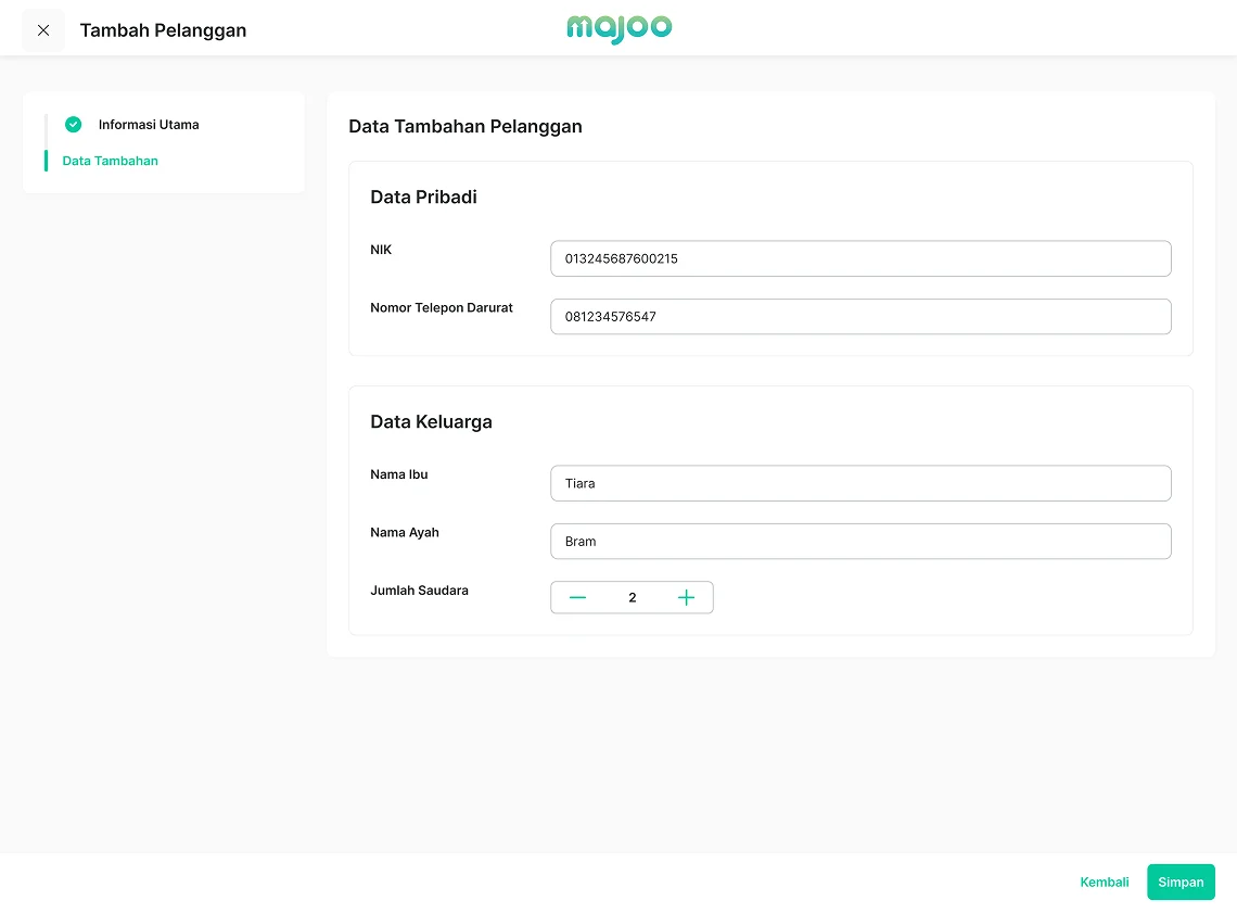 Data Tambahan yang Fleksibel